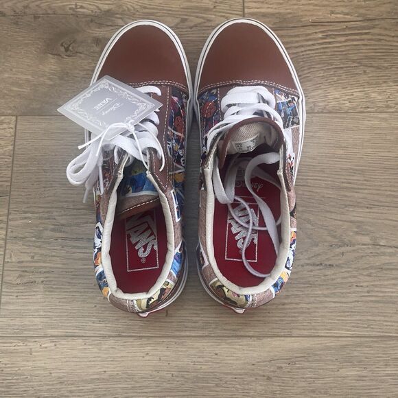NEW Vans X Disney Old School Sneakers '100th Anniversary Scrapbook' W 5.5 - Picture 6 of 9